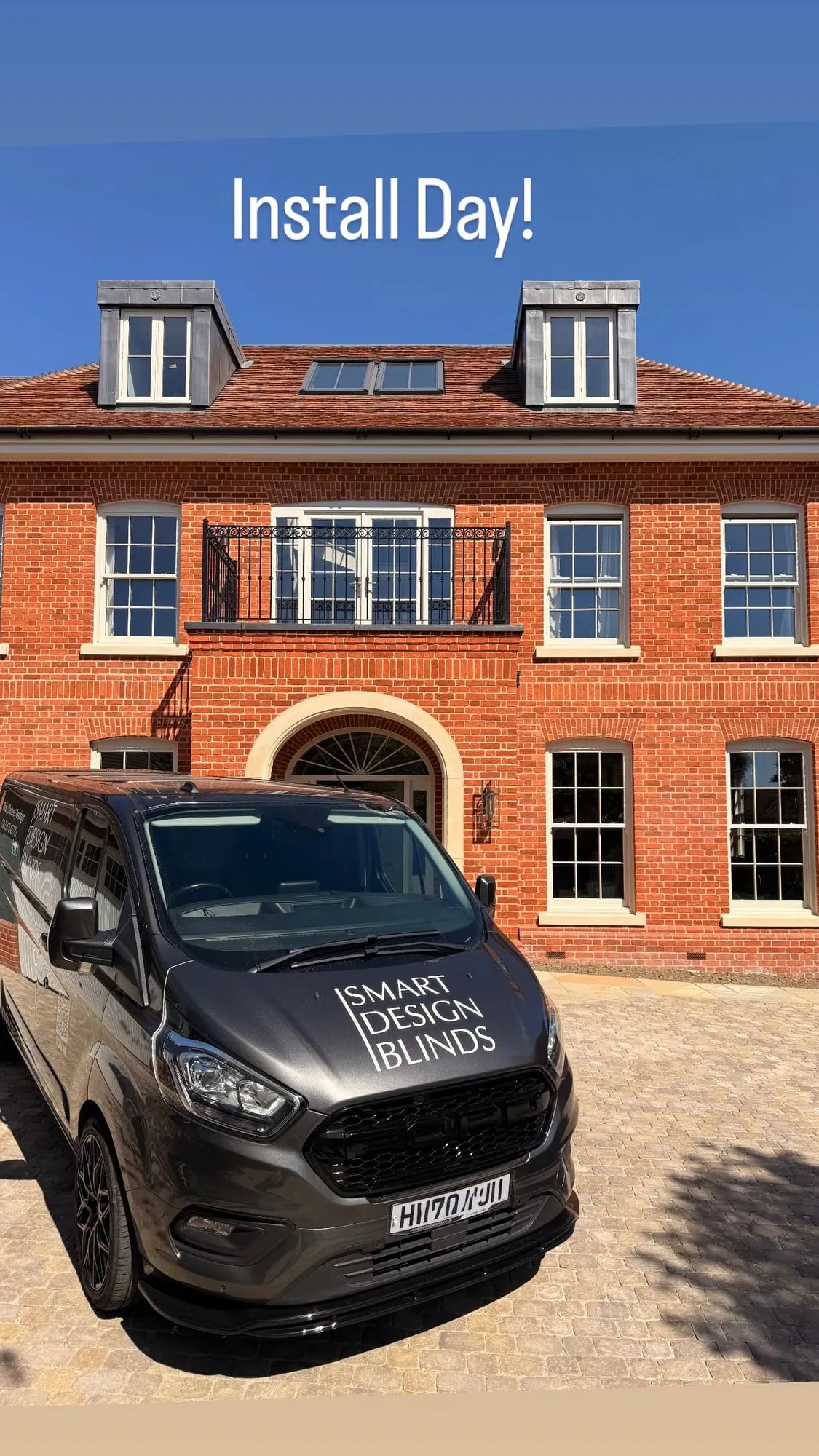 Smart Design Blinds van on a Suffolk install day
